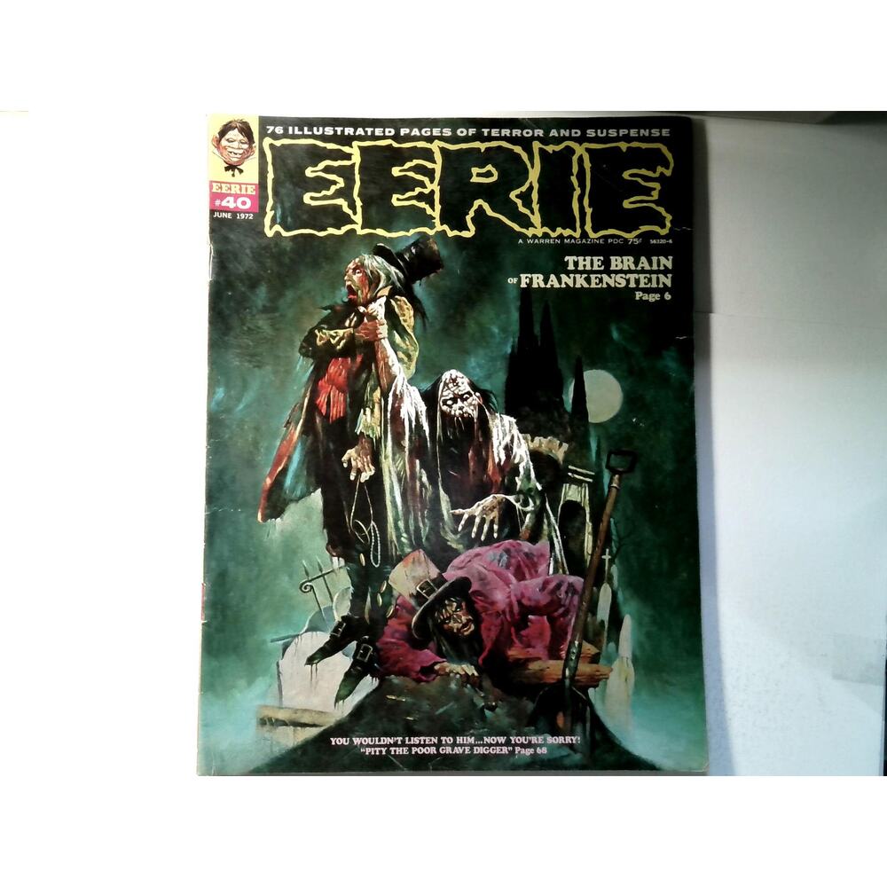 Eerie #40 June 1972 Warren Publishing Horror Magazine Monster Comic Vintage